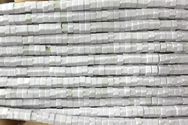 AGAT165 15 inches 2*4mm hexagon oxidized agate beads