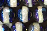 AGAT43 15 inches 8mm faceted round AB-color tibetan agate beads