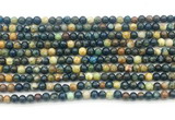 CAZ15 15.5 inches 4mm round azurite gemstone beads