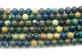 CAZ17 15.5 inches 8mm round azurite gemstone beads