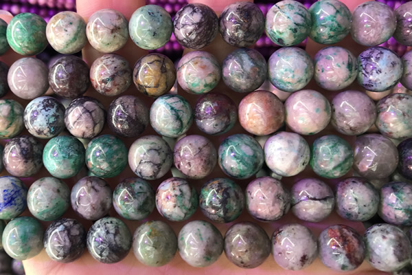 CHRY33 15 inches 10mm round chrysocolla gemstone beads