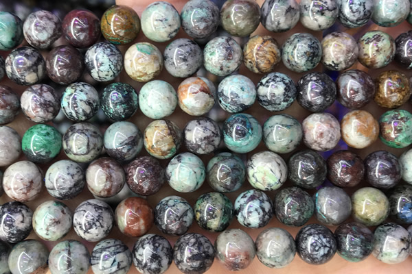 CHRY35 15 inches 8mm round chrysocolla gemstone beads