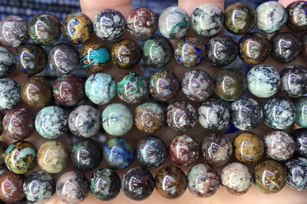 CHRY36 15 inches 10mm round chrysocolla gemstone beads