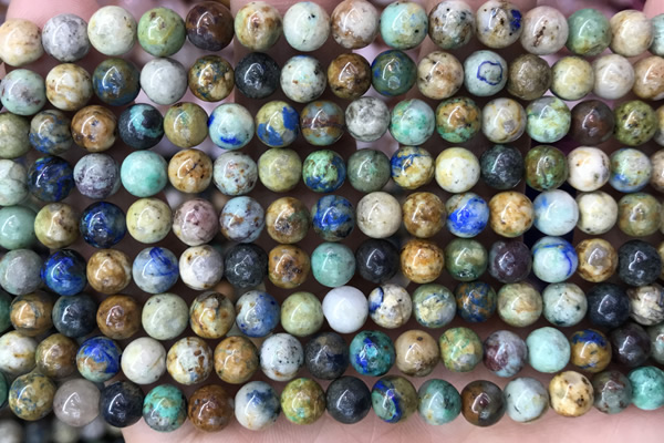 CHRY37 15 inches 6mm round chrysocolla gemstone beads