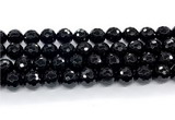 CON127 15.5 inches 12mm faceted round black onyx gemstone beads