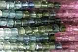 CUBE200 15 inches 2mm faceted cube tourmaline gemstone beads