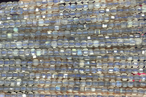 CUBE90 15 inches 2mm faceted cube labradorite gemstone beads