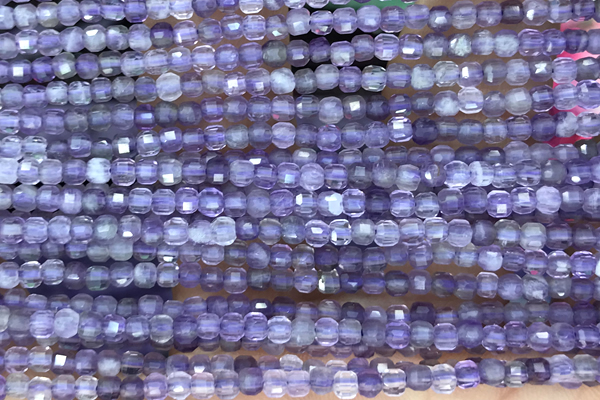 CUBE92 15 inches 2mm faceted cube amethystg emstone beads