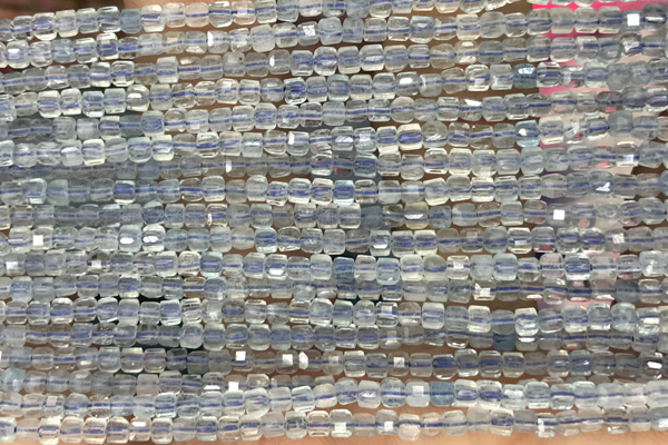 CUBE96 15 inches 2.5mm faceted cube labradorite gemstone beads