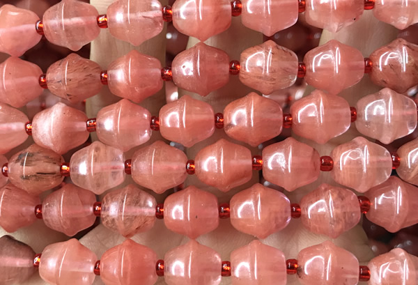 MIXE25 15 inches 9*11mm cherry quartz gemstone beads