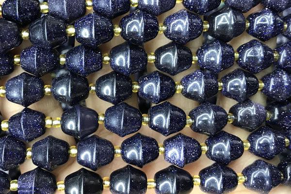 MIXE29 15 inches 9*11mm blue goldstone gemstone beads
