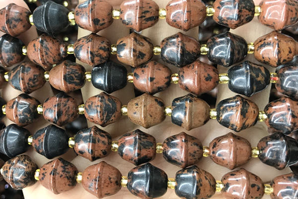 MIXE34 15 inches 9*11mm mahogany obsidian gemstone beads