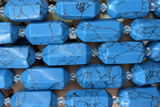 NUGG06 15 inches 12*25mm – 13*28mm faceted nuggets synthetic turquoise beads
