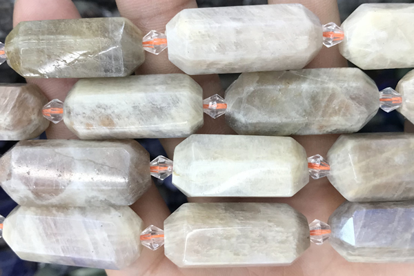 NUGG12 15 inches 12*25mm – 13*28mm faceted nuggets moonstone beads