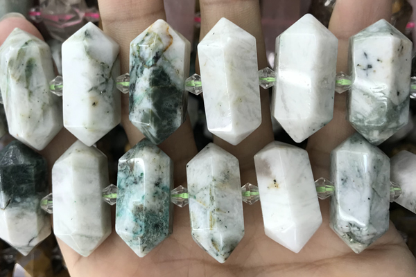 NUGG63 15 inches 12*23mm - 15*30mm faceted nuggets jade gemstone beads