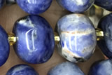 PUMP07 15 inches 9*12mm pumpkin sodalite gemstone beads