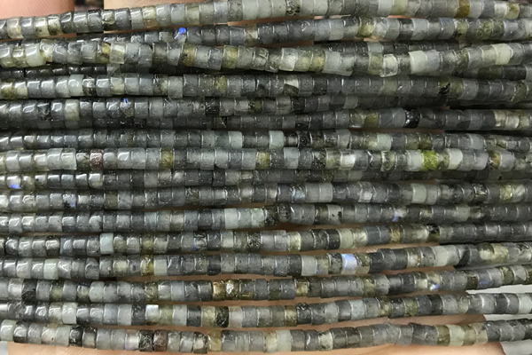 ROND127 15 inches 2*3mm heishi labradorite gemstone beads