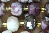 ROND140 15 inches 6*8mm faceted rondelle tourmaline gemstone beads