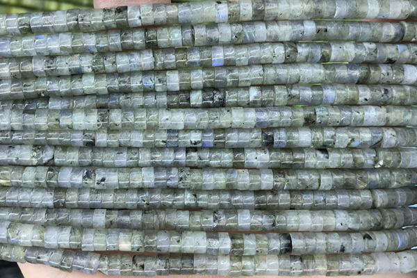 ROND43 15 inches 2*4mm heishi labradorite gemstone beads