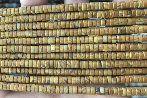 ROND49 15 inches 2*4mm heishi wooden jasper gemstone beads