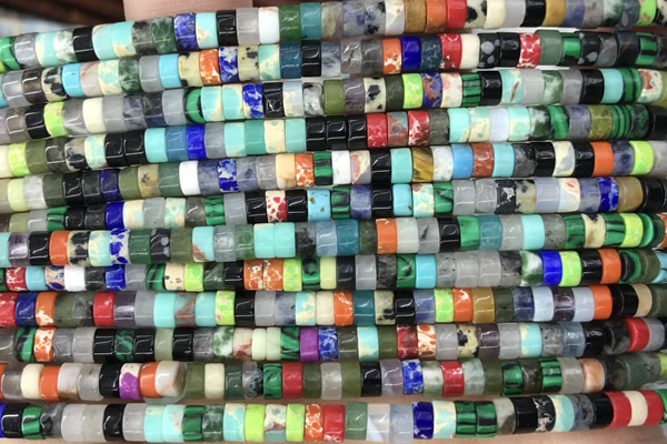 ROND58 15 inches 2*4mm heishi gemstone beads