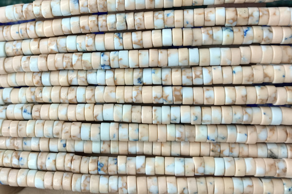 ROND95 15 inches 2*4mm heishi synthetic serpentine jasper beads