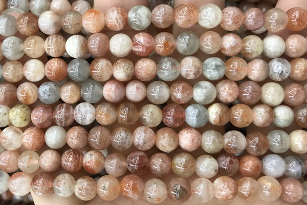 SUNS10 15 inches 6mm round golden sunstone gemstone beads