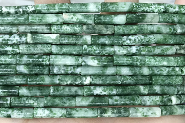 TUBE07 15 inches 4*13mm tube Qinghai jade gemstone beads