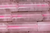 TUBE13 15 inches 4*13mm tube rose quartz gemstone beads