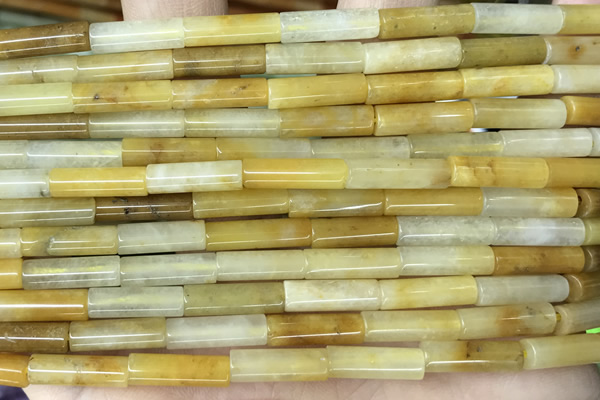 TUBE25 15 inches 4*13mm tube pink aventurine gemstone beads