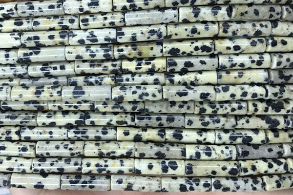 TUBE29 15 inches 4*13mm tube sesame jasper gemstone beads