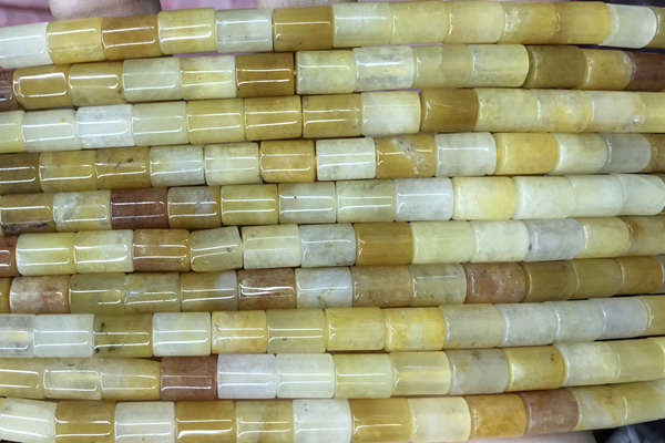 TUBE48 15 inches 6*8mm tube pink aventurine gemstone beads