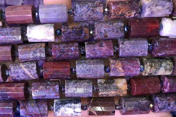 TUBE96 15 inches 10*14mm faceted tube pietersite gemstone beads