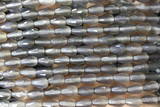 AGAT260 15 inches 6*9mm faceted teardrop grey agate beads