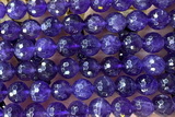 AMET22 15 inches 10mm faceted round natural amethyst beads