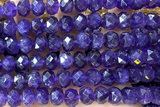 AMET27 15 inches 8*10mm faceted rondelle natural amethyst beads