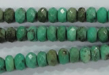 CAA103 15.5 inches 5*8mm faceted rondelle grass agate gemstone beads