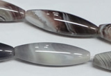 CAA105 15.5 inches 12*40mm rice botswana agate gemstone beads