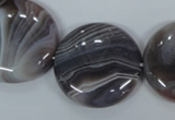 CAA107 15.5 inches 30mm coin botswana agate gemstone beads