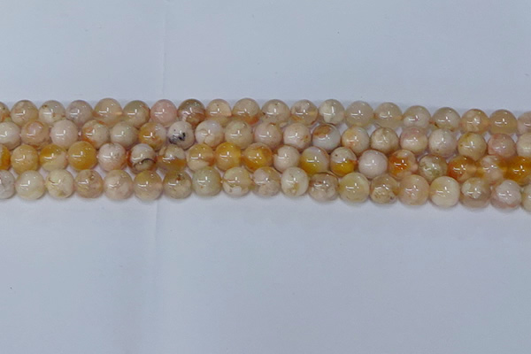 CAA1072 15.5 inches 8mm round sakura agate gemstone beads