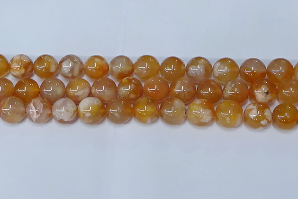 CAA1075 15.5 inches 14mm round sakura agate gemstone beads
