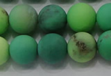 CAA1152 15.5 inches 8mm round matte grass agate beads wholesale
