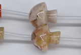CAA1194 15.5 inches 20*21mm mushroom sakura agate gemstone beads