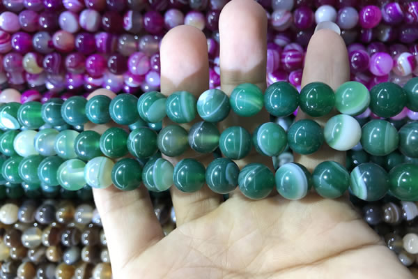 CAA1592 15.5 inches 8mm round banded agate beads wholesale