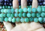 CAA1600 15.5 inches 12mm round banded agate beads wholesale