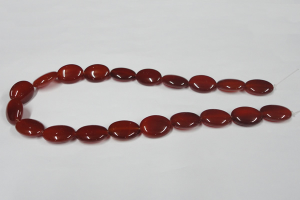 CAA172 15.5 inches 15*20mm oval red agate gemstone beads