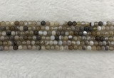CAA1810 15.5 inches 4mm round banded agate gemstone beads
