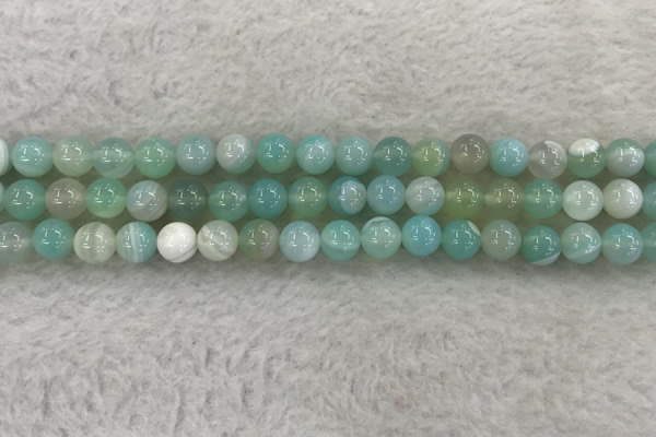 CAA1842 15.5 inches 8mm round banded agate gemstone beads