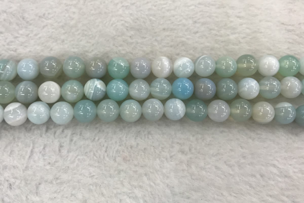CAA1843 15.5 inches 10mm round banded agate gemstone beads