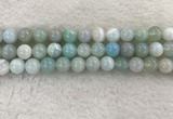 CAA1845 15.5 inches 14mm round banded agate gemstone beads